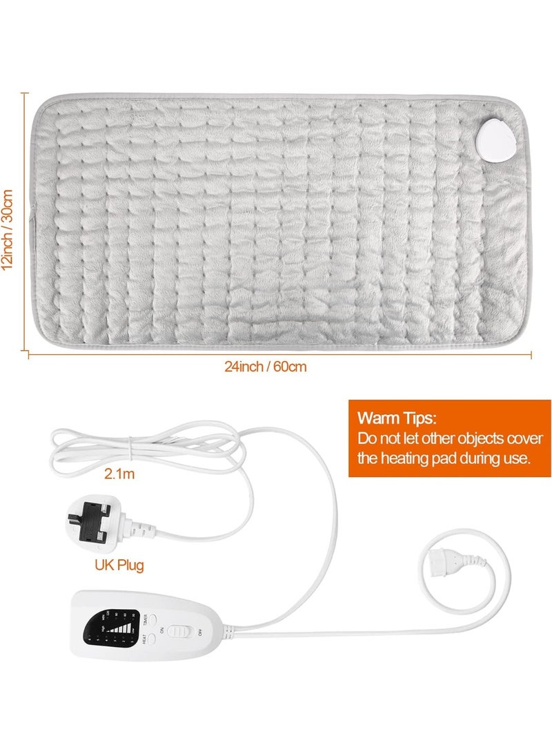 وسادة تدفئة كهربائية للظهر والرقبة والكتف مع 6 خيارات حرارة و4 إعدادات، إيقاف تلقائي، حجم 12×24 إنش - Image 2